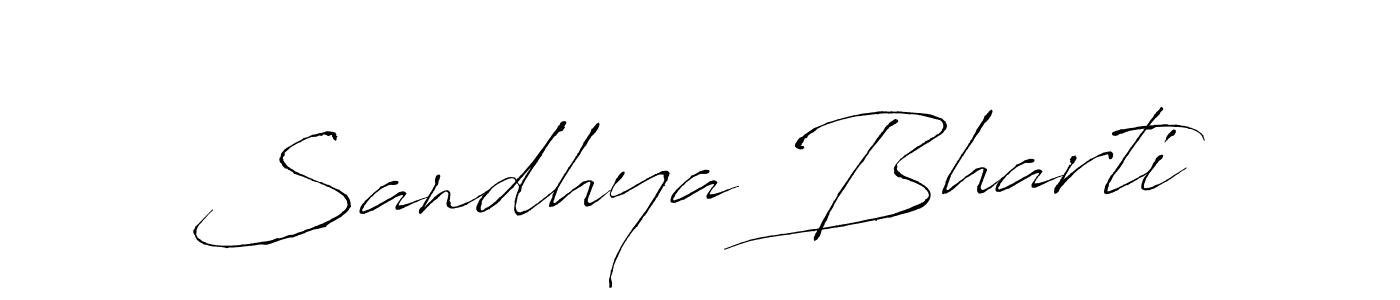 How to make Sandhya Bharti signature? Antro_Vectra is a professional autograph style. Create handwritten signature for Sandhya Bharti name. Sandhya Bharti signature style 6 images and pictures png