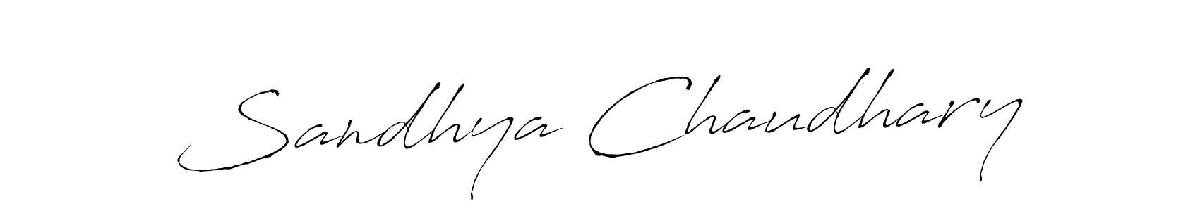 Design your own signature with our free online signature maker. With this signature software, you can create a handwritten (Antro_Vectra) signature for name Sandhya Chaudhary. Sandhya Chaudhary signature style 6 images and pictures png