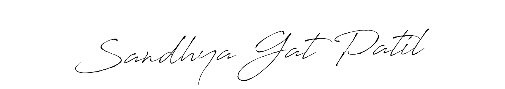 Design your own signature with our free online signature maker. With this signature software, you can create a handwritten (Antro_Vectra) signature for name Sandhya Gat Patil. Sandhya Gat Patil signature style 6 images and pictures png