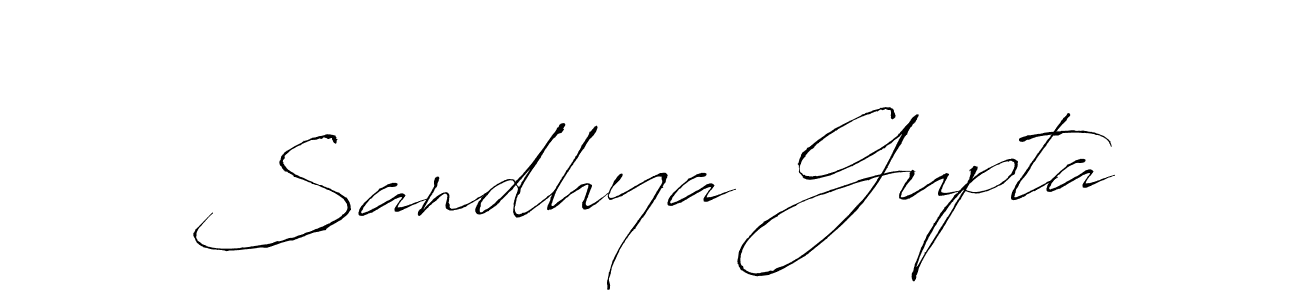 Make a beautiful signature design for name Sandhya Gupta. With this signature (Antro_Vectra) style, you can create a handwritten signature for free. Sandhya Gupta signature style 6 images and pictures png
