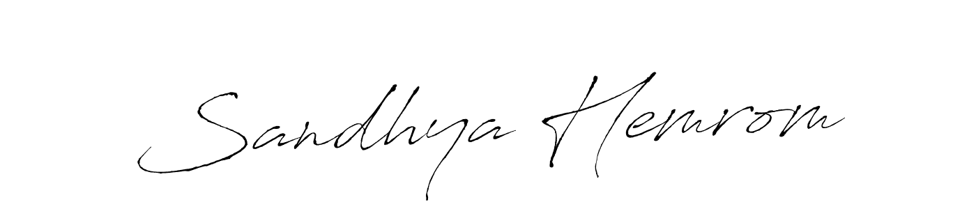 You should practise on your own different ways (Antro_Vectra) to write your name (Sandhya Hemrom) in signature. don't let someone else do it for you. Sandhya Hemrom signature style 6 images and pictures png