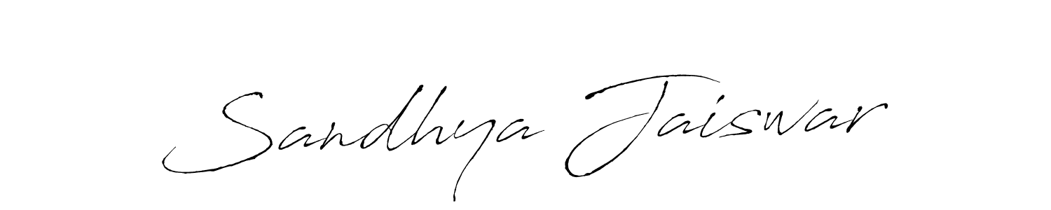 How to make Sandhya Jaiswar signature? Antro_Vectra is a professional autograph style. Create handwritten signature for Sandhya Jaiswar name. Sandhya Jaiswar signature style 6 images and pictures png