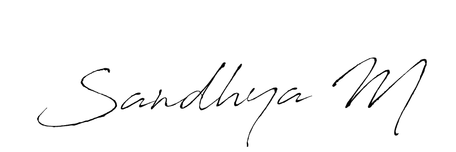 This is the best signature style for the Sandhya M name. Also you like these signature font (Antro_Vectra). Mix name signature. Sandhya M signature style 6 images and pictures png