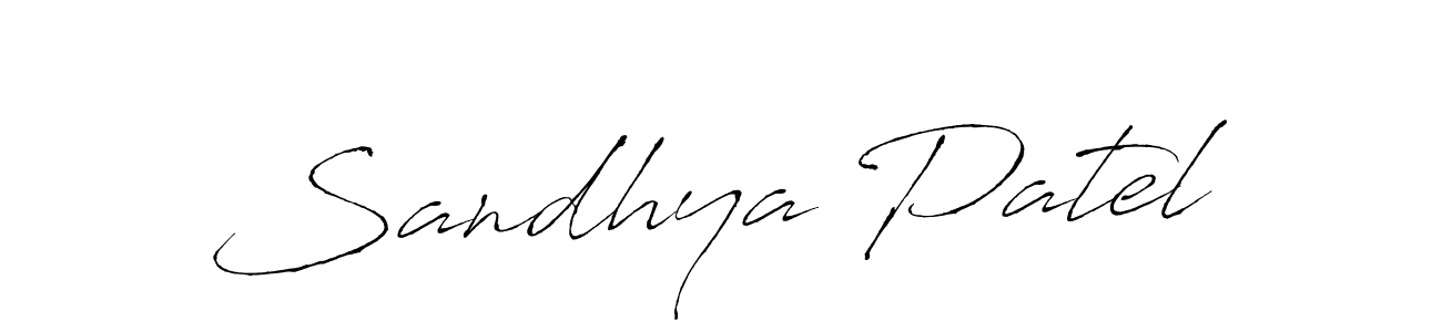 Sandhya Patel stylish signature style. Best Handwritten Sign (Antro_Vectra) for my name. Handwritten Signature Collection Ideas for my name Sandhya Patel. Sandhya Patel signature style 6 images and pictures png
