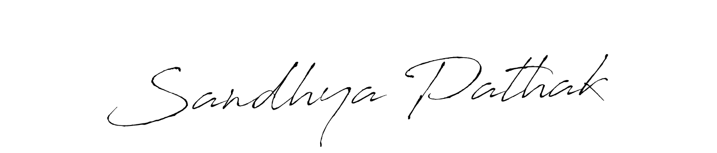 Make a beautiful signature design for name Sandhya Pathak. With this signature (Antro_Vectra) style, you can create a handwritten signature for free. Sandhya Pathak signature style 6 images and pictures png