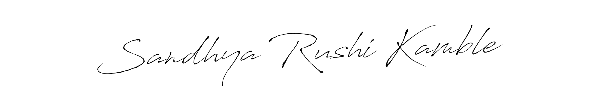 Also we have Sandhya Rushi Kamble name is the best signature style. Create professional handwritten signature collection using Antro_Vectra autograph style. Sandhya Rushi Kamble signature style 6 images and pictures png