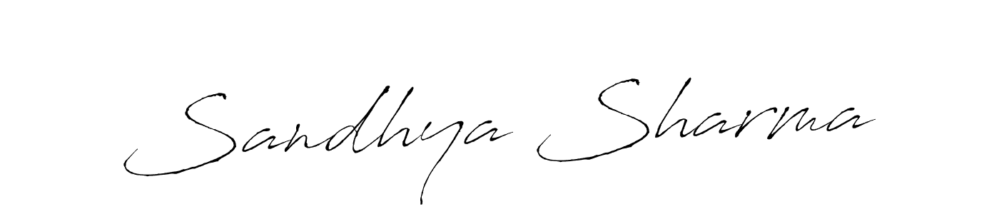 Make a beautiful signature design for name Sandhya Sharma. With this signature (Antro_Vectra) style, you can create a handwritten signature for free. Sandhya Sharma signature style 6 images and pictures png