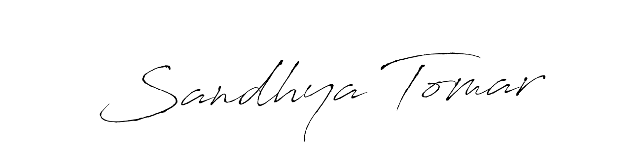 Create a beautiful signature design for name Sandhya Tomar. With this signature (Antro_Vectra) fonts, you can make a handwritten signature for free. Sandhya Tomar signature style 6 images and pictures png