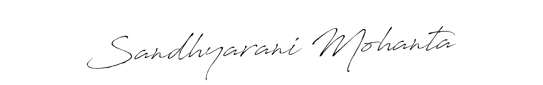 How to make Sandhyarani Mohanta signature? Antro_Vectra is a professional autograph style. Create handwritten signature for Sandhyarani Mohanta name. Sandhyarani Mohanta signature style 6 images and pictures png