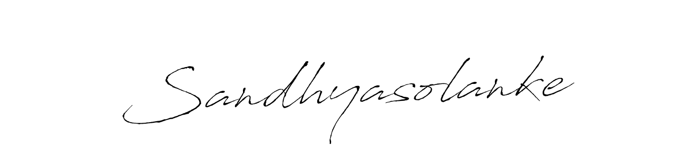 How to make Sandhyasolanke signature? Antro_Vectra is a professional autograph style. Create handwritten signature for Sandhyasolanke name. Sandhyasolanke signature style 6 images and pictures png