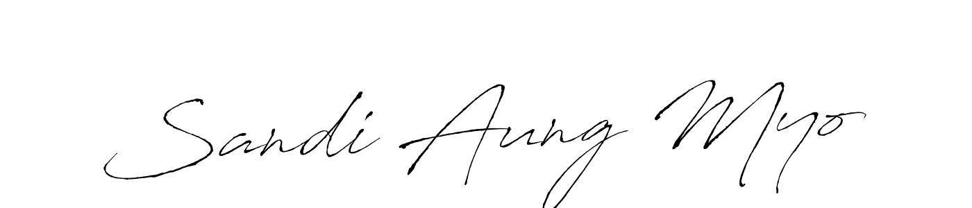 Make a beautiful signature design for name Sandi Aung Myo. With this signature (Antro_Vectra) style, you can create a handwritten signature for free. Sandi Aung Myo signature style 6 images and pictures png