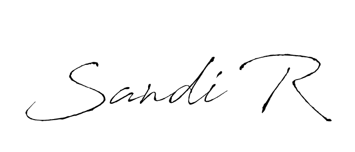 Sandi R stylish signature style. Best Handwritten Sign (Antro_Vectra) for my name. Handwritten Signature Collection Ideas for my name Sandi R. Sandi R signature style 6 images and pictures png