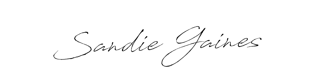 Create a beautiful signature design for name Sandie Gaines. With this signature (Antro_Vectra) fonts, you can make a handwritten signature for free. Sandie Gaines signature style 6 images and pictures png
