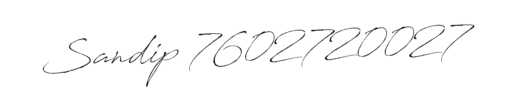 Use a signature maker to create a handwritten signature online. With this signature software, you can design (Antro_Vectra) your own signature for name Sandip 7602720027. Sandip 7602720027 signature style 6 images and pictures png