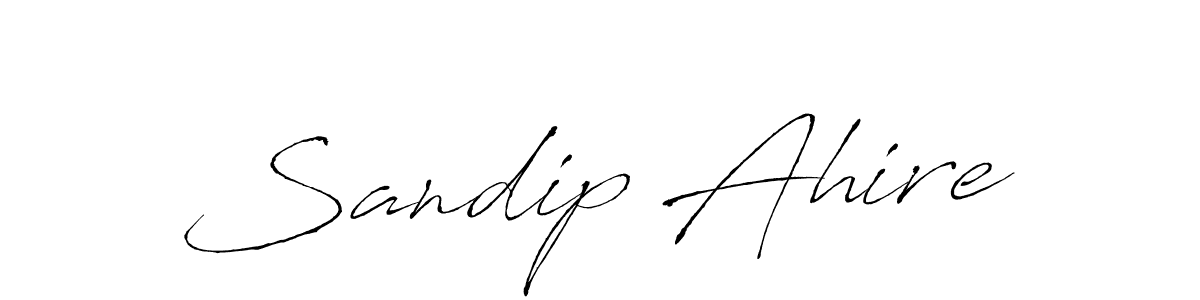 Make a beautiful signature design for name Sandip Ahire. With this signature (Antro_Vectra) style, you can create a handwritten signature for free. Sandip Ahire signature style 6 images and pictures png