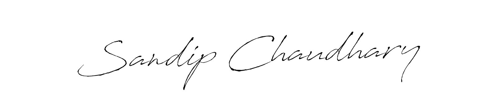 How to make Sandip Chaudhary name signature. Use Antro_Vectra style for creating short signs online. This is the latest handwritten sign. Sandip Chaudhary signature style 6 images and pictures png