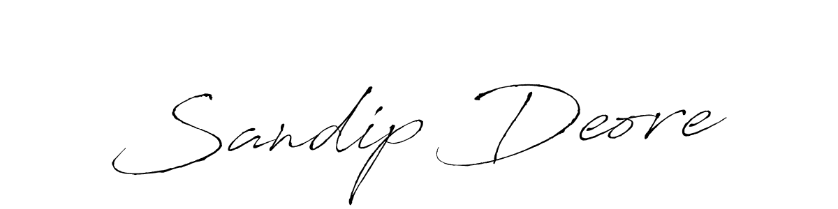 Design your own signature with our free online signature maker. With this signature software, you can create a handwritten (Antro_Vectra) signature for name Sandip Deore. Sandip Deore signature style 6 images and pictures png