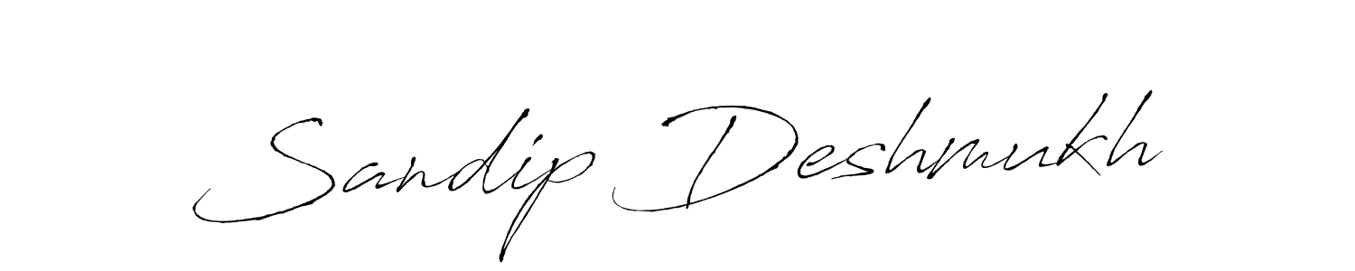 Design your own signature with our free online signature maker. With this signature software, you can create a handwritten (Antro_Vectra) signature for name Sandip Deshmukh. Sandip Deshmukh signature style 6 images and pictures png