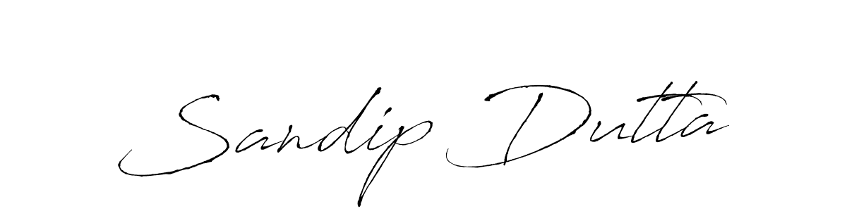 How to make Sandip Dutta name signature. Use Antro_Vectra style for creating short signs online. This is the latest handwritten sign. Sandip Dutta signature style 6 images and pictures png