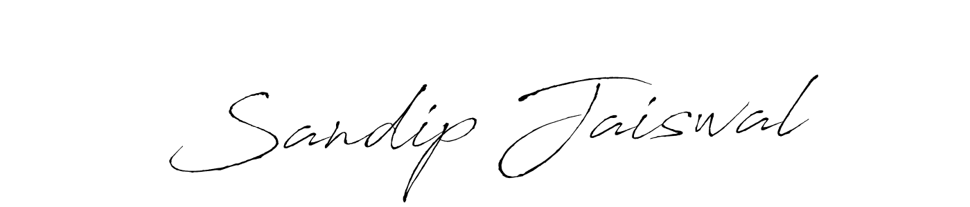 How to make Sandip Jaiswal name signature. Use Antro_Vectra style for creating short signs online. This is the latest handwritten sign. Sandip Jaiswal signature style 6 images and pictures png