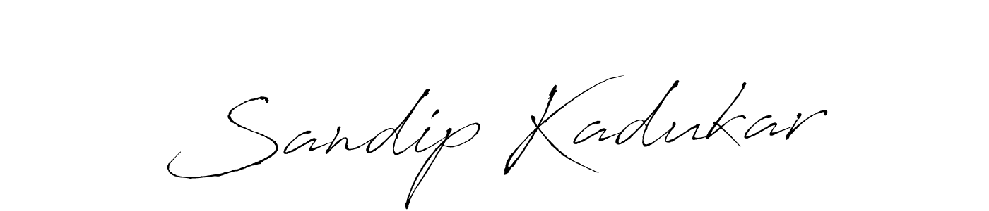 Antro_Vectra is a professional signature style that is perfect for those who want to add a touch of class to their signature. It is also a great choice for those who want to make their signature more unique. Get Sandip Kadukar name to fancy signature for free. Sandip Kadukar signature style 6 images and pictures png