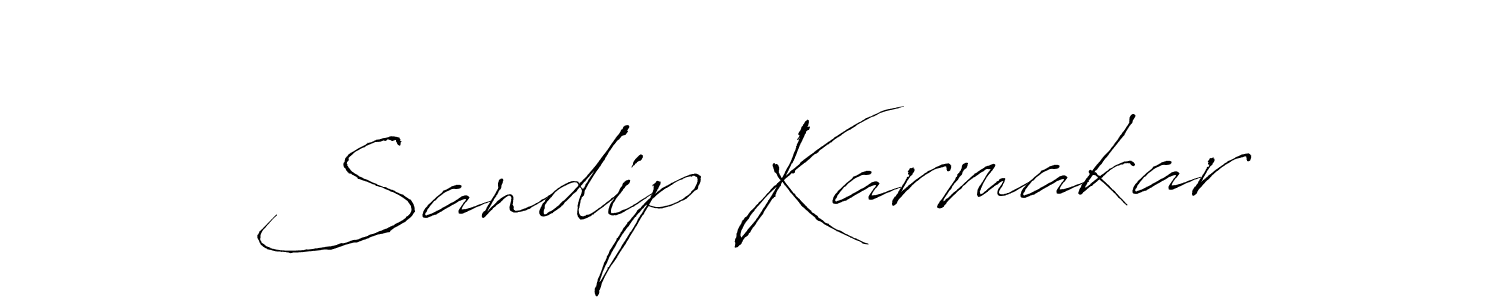 Also we have Sandip Karmakar name is the best signature style. Create professional handwritten signature collection using Antro_Vectra autograph style. Sandip Karmakar signature style 6 images and pictures png