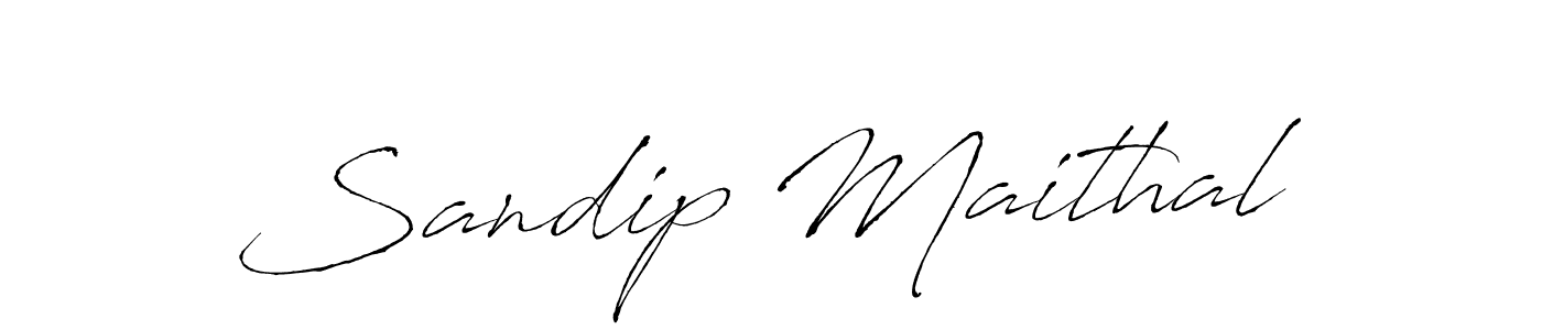 Make a beautiful signature design for name Sandip Maithal. With this signature (Antro_Vectra) style, you can create a handwritten signature for free. Sandip Maithal signature style 6 images and pictures png