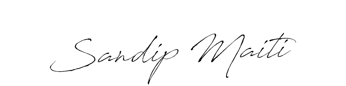 Sandip Maiti stylish signature style. Best Handwritten Sign (Antro_Vectra) for my name. Handwritten Signature Collection Ideas for my name Sandip Maiti. Sandip Maiti signature style 6 images and pictures png