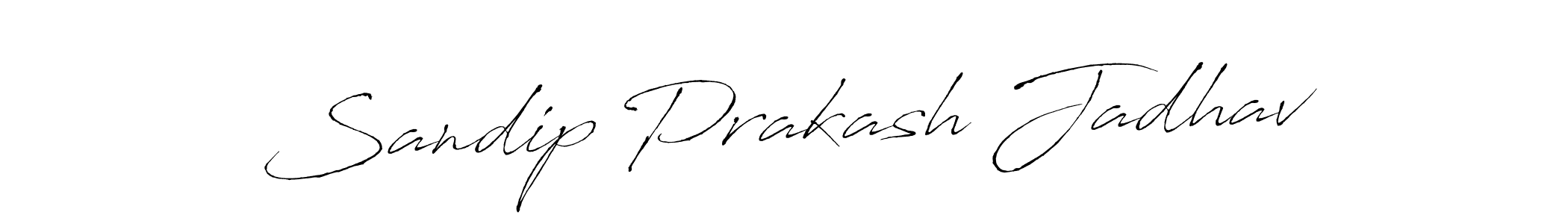 How to make Sandip Prakash Jadhav signature? Antro_Vectra is a professional autograph style. Create handwritten signature for Sandip Prakash Jadhav name. Sandip Prakash Jadhav signature style 6 images and pictures png