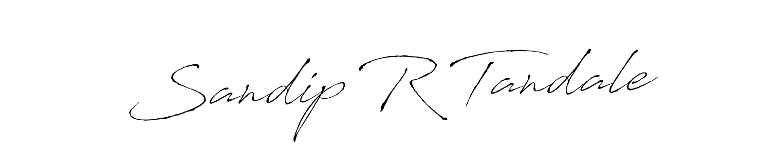 How to make Sandip R Tandale name signature. Use Antro_Vectra style for creating short signs online. This is the latest handwritten sign. Sandip R Tandale signature style 6 images and pictures png
