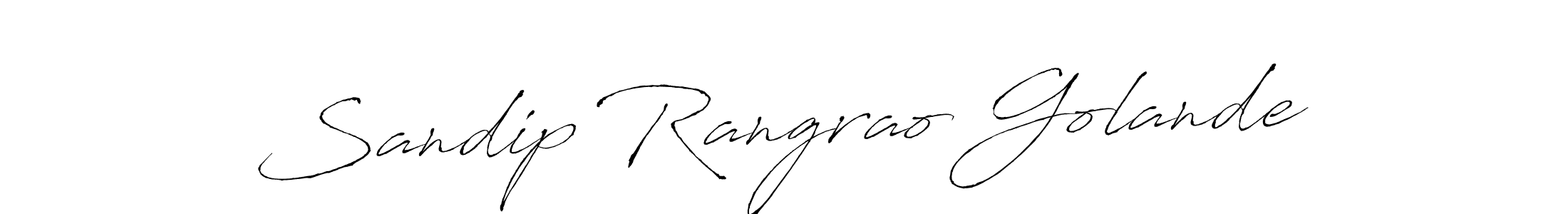 Antro_Vectra is a professional signature style that is perfect for those who want to add a touch of class to their signature. It is also a great choice for those who want to make their signature more unique. Get Sandip Rangrao Golande name to fancy signature for free. Sandip Rangrao Golande signature style 6 images and pictures png