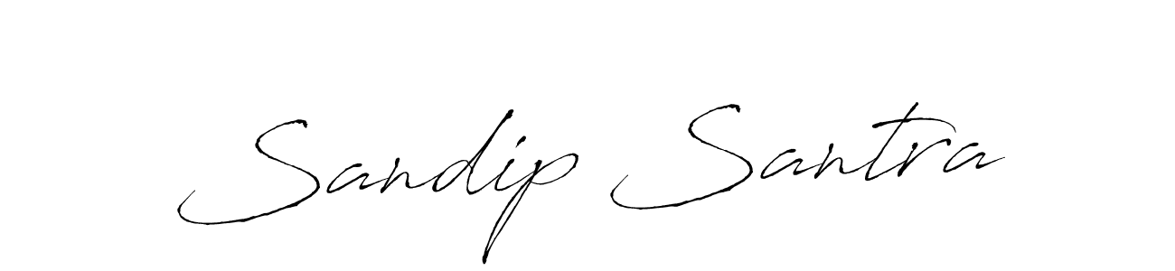 Sandip Santra stylish signature style. Best Handwritten Sign (Antro_Vectra) for my name. Handwritten Signature Collection Ideas for my name Sandip Santra. Sandip Santra signature style 6 images and pictures png