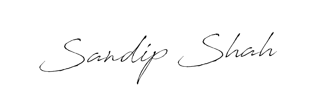 Design your own signature with our free online signature maker. With this signature software, you can create a handwritten (Antro_Vectra) signature for name Sandip Shah. Sandip Shah signature style 6 images and pictures png