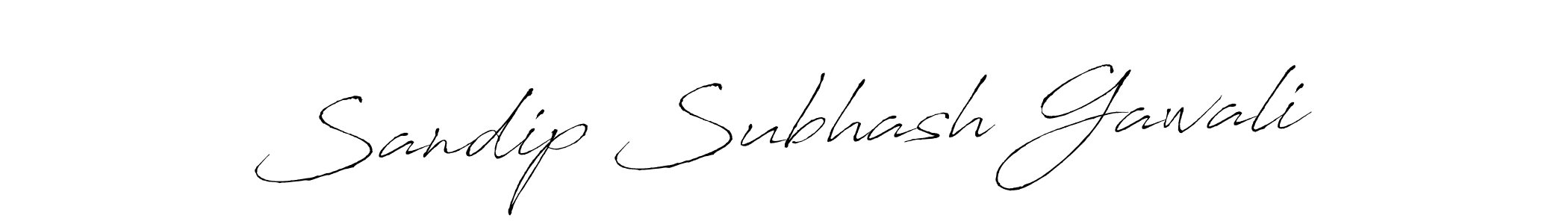 Make a short Sandip Subhash Gawali signature style. Manage your documents anywhere anytime using Antro_Vectra. Create and add eSignatures, submit forms, share and send files easily. Sandip Subhash Gawali signature style 6 images and pictures png