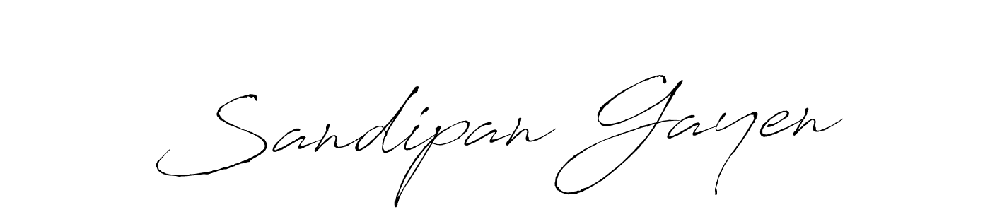 How to make Sandipan Gayen name signature. Use Antro_Vectra style for creating short signs online. This is the latest handwritten sign. Sandipan Gayen signature style 6 images and pictures png