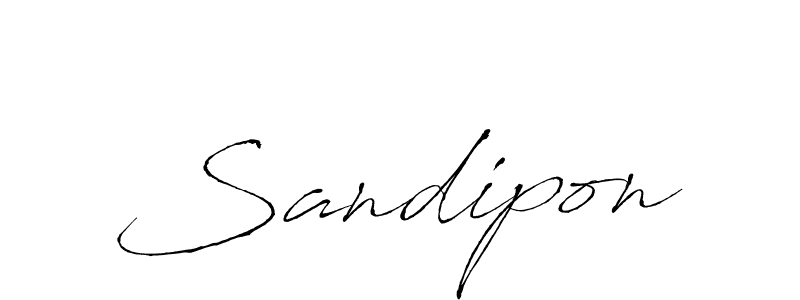 How to make Sandipon signature? Antro_Vectra is a professional autograph style. Create handwritten signature for Sandipon name. Sandipon signature style 6 images and pictures png