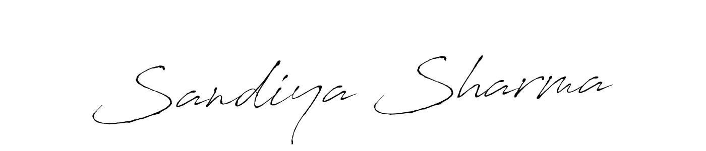 Make a beautiful signature design for name Sandiya Sharma. With this signature (Antro_Vectra) style, you can create a handwritten signature for free. Sandiya Sharma signature style 6 images and pictures png