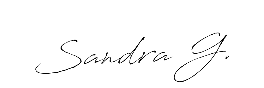 Sandra G. stylish signature style. Best Handwritten Sign (Antro_Vectra) for my name. Handwritten Signature Collection Ideas for my name Sandra G.. Sandra G. signature style 6 images and pictures png