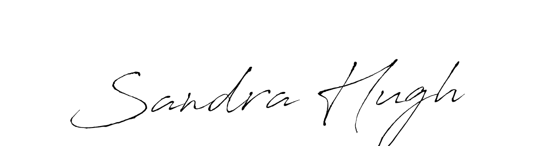 You should practise on your own different ways (Antro_Vectra) to write your name (Sandra Hugh) in signature. don't let someone else do it for you. Sandra Hugh signature style 6 images and pictures png