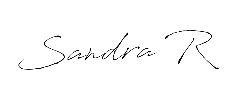 Sandra R stylish signature style. Best Handwritten Sign (Antro_Vectra) for my name. Handwritten Signature Collection Ideas for my name Sandra R. Sandra R signature style 6 images and pictures png