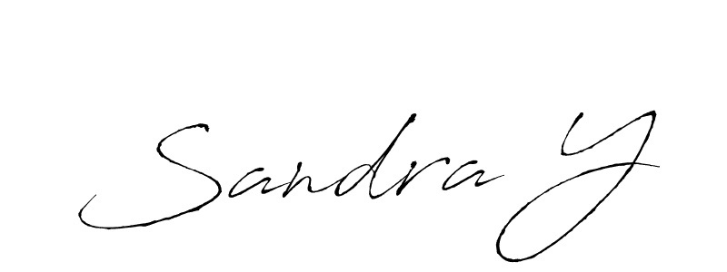 How to make Sandra Y name signature. Use Antro_Vectra style for creating short signs online. This is the latest handwritten sign. Sandra Y signature style 6 images and pictures png