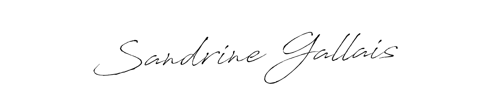 How to make Sandrine Gallais name signature. Use Antro_Vectra style for creating short signs online. This is the latest handwritten sign. Sandrine Gallais signature style 6 images and pictures png