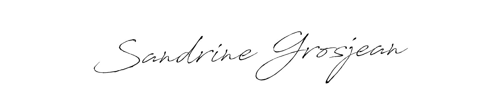 How to make Sandrine Grosjean name signature. Use Antro_Vectra style for creating short signs online. This is the latest handwritten sign. Sandrine Grosjean signature style 6 images and pictures png