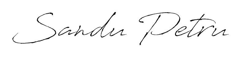 How to make Sandu Petru name signature. Use Antro_Vectra style for creating short signs online. This is the latest handwritten sign. Sandu Petru signature style 6 images and pictures png