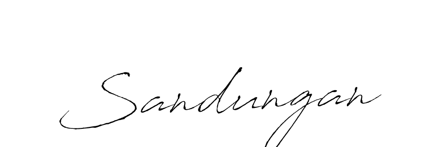 Make a beautiful signature design for name Sandungan. With this signature (Antro_Vectra) style, you can create a handwritten signature for free. Sandungan signature style 6 images and pictures png