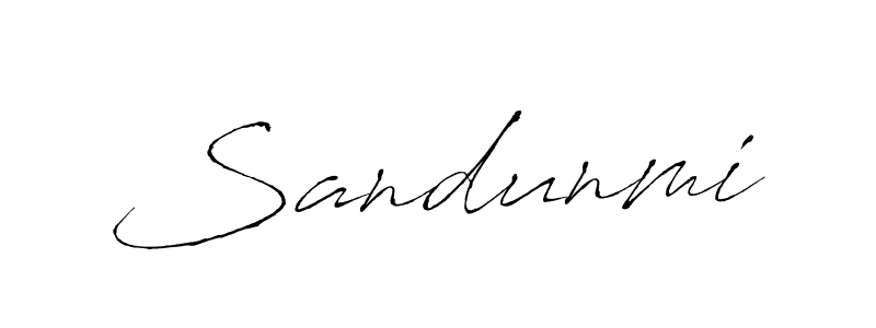 Use a signature maker to create a handwritten signature online. With this signature software, you can design (Antro_Vectra) your own signature for name Sandunmi. Sandunmi signature style 6 images and pictures png