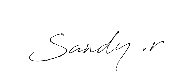 How to make Sandy .r name signature. Use Antro_Vectra style for creating short signs online. This is the latest handwritten sign. Sandy .r signature style 6 images and pictures png