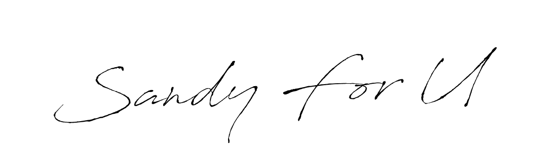 How to make Sandy For U name signature. Use Antro_Vectra style for creating short signs online. This is the latest handwritten sign. Sandy For U signature style 6 images and pictures png