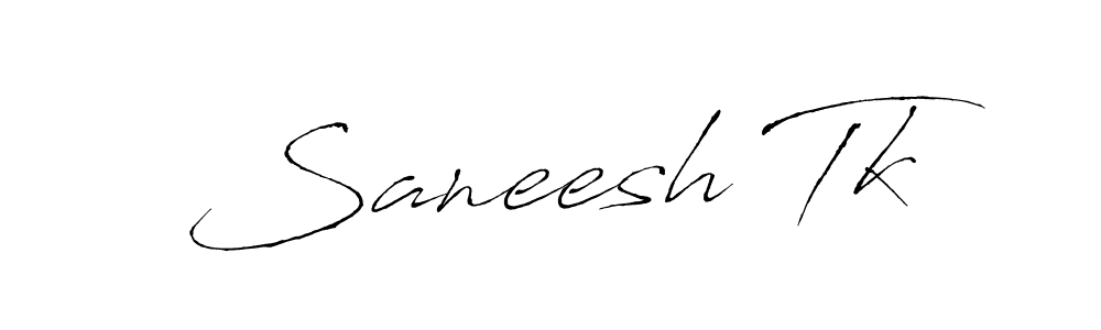 How to make Saneesh Tk name signature. Use Antro_Vectra style for creating short signs online. This is the latest handwritten sign. Saneesh Tk signature style 6 images and pictures png