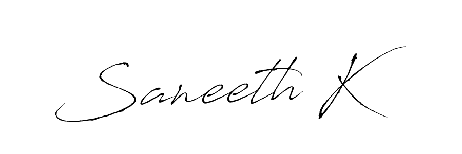 This is the best signature style for the Saneeth K name. Also you like these signature font (Antro_Vectra). Mix name signature. Saneeth K signature style 6 images and pictures png